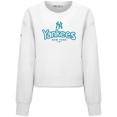 New York Yankees Levelwear Women's Judd Cornerstone Cropped Sweatshirt - MLB Sweatshirts
