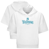 New York Yankees Levelwear Women's Amber Short Sleeve Cornerstone Hoodie - MLB Hoodies