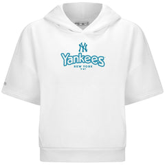 New York Yankees Levelwear Women's Amber Short Sleeve Cornerstone Hoodie - MLB Hoodies