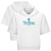 Minnesota Twins Levelwear Women's Amber Short Sleeve Cornerstone Hoodie - MLB Hoodies