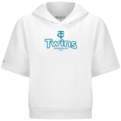 Minnesota Twins Levelwear Women's Amber Short Sleeve Cornerstone Hoodie - MLB Hoodies