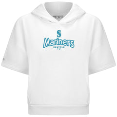 Seattle Mariners Levelwear Women's Amber Short Sleeve Cornerstone Hoodie - MLB Hoodies