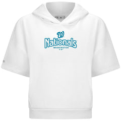 Washington Nationals Levelwear Women's Amber Short Sleeve Cornerstone Hoodie - MLB Hoodies