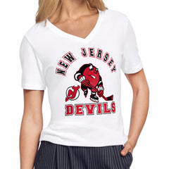 New Jersey Devils Starter Women's Tough Puck T-Shirt - NHL T-shirts