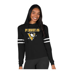 Pittsburgh Penguins Concepts Sport Women's Marathon Long-Sleeve Hooded T-Shirt - NHL T-shirts