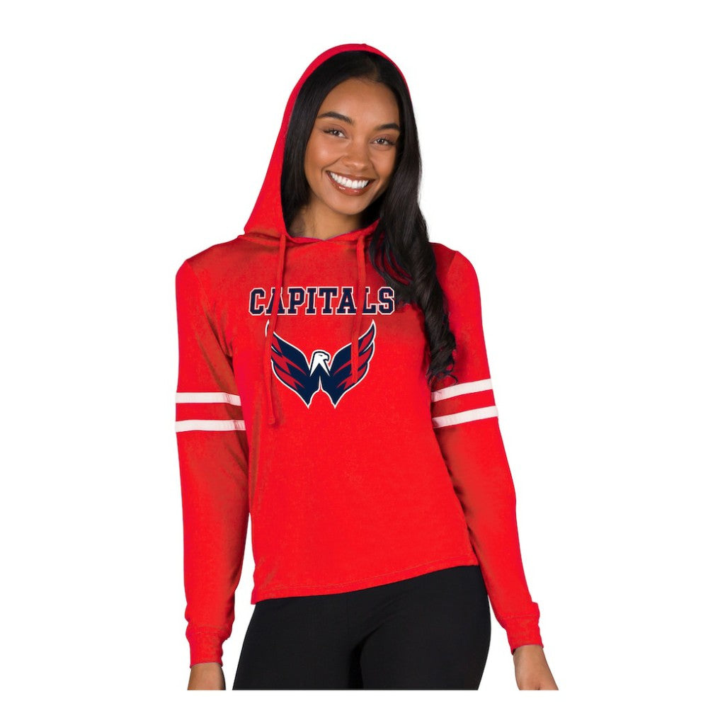 Washington Capitals Concepts Sport Women's Marathon Long-Sleeve Hooded T-Shirt - NHL T-shirts