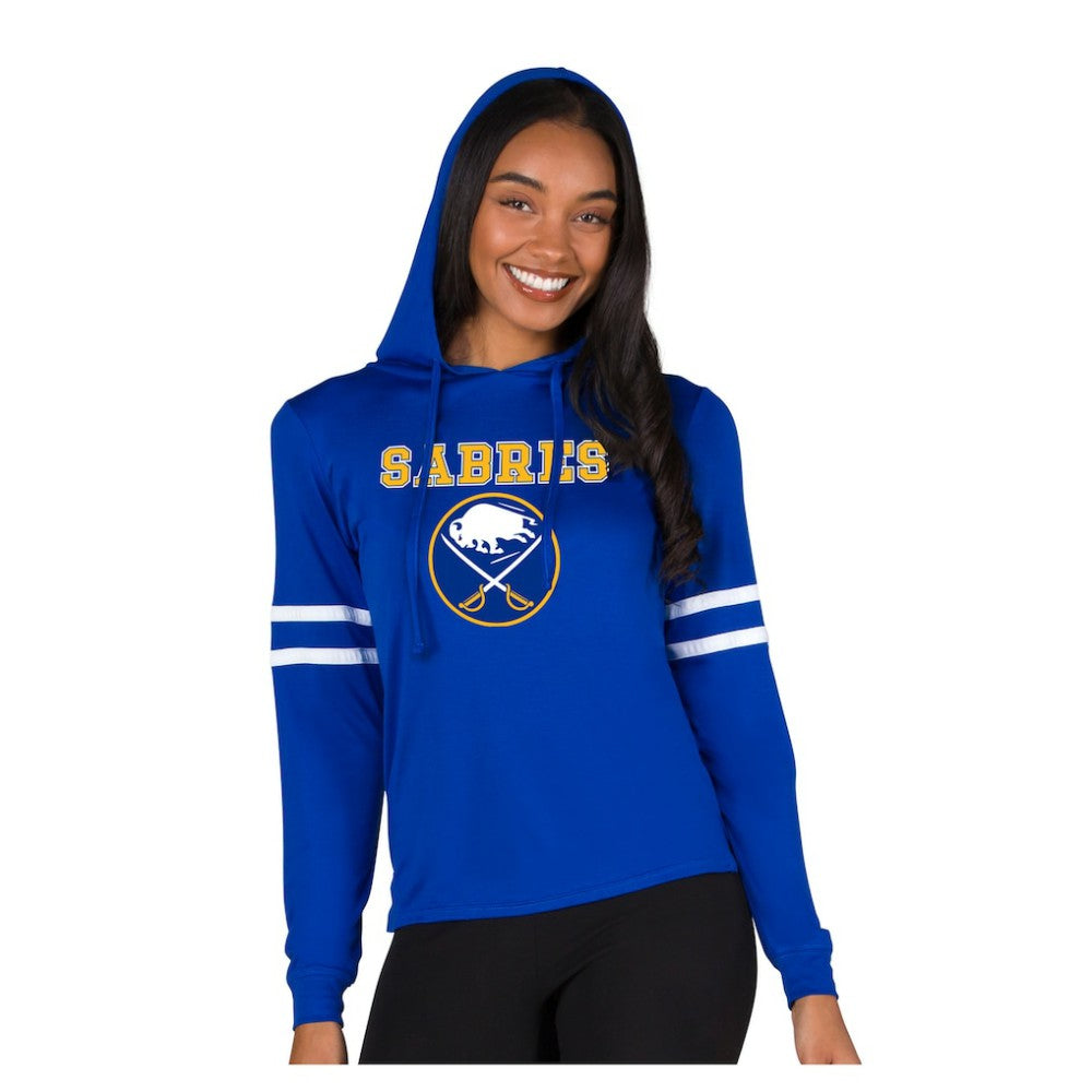 Buffalo Sabres Concepts Sport Women's Marathon Long-Sleeve Hooded T-Shirt - NHL T-shirts