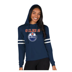 Edmonton Oilers Concepts Sport Women's Marathon Long-Sleeve Hooded T-Shirt - NHL T-shirts