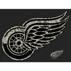 Men's Detroit Red Wings Black Rink Warrior Pullover Hoodie - NHL Hoodies