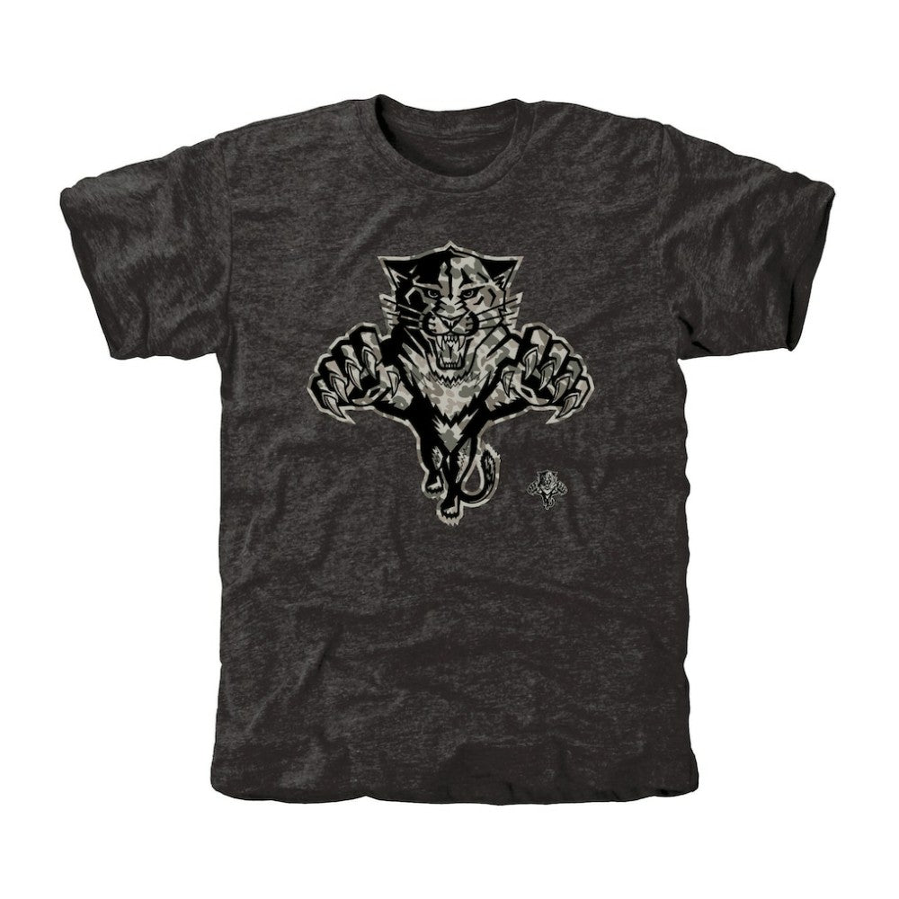 Men's Florida Panthers Black Rink Warrior Tri-Blend T-Shirt - NHL T-shirts