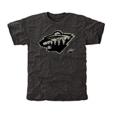 Men's Minnesota Wild Black Rink Warrior Tri-Blend T-Shirt - NHL T-shirts