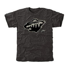 Men's Minnesota Wild Black Rink Warrior Tri-Blend T-Shirt - NHL T-shirts