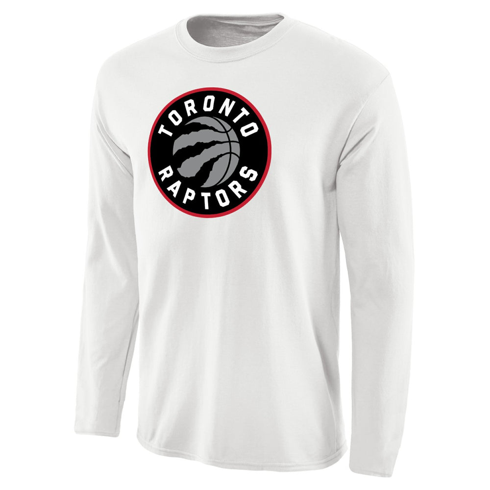White Toronto Raptors Primary Logo Long Sleeve T-Shirt | NBA