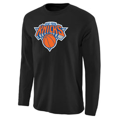 Black New York Knicks Primary Logo Long Sleeve T-Shirt | NBA