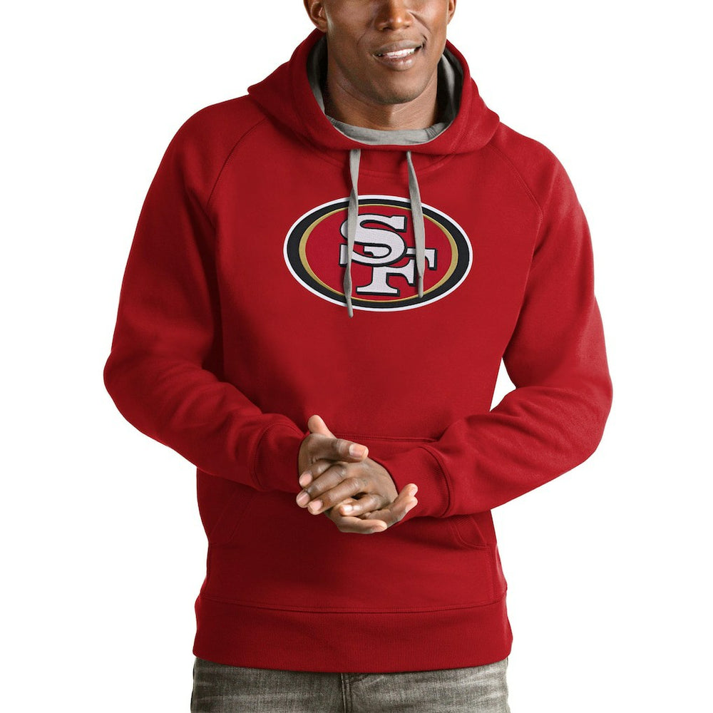 San Francisco 49ers Antigua Victory Pullover Hoodie | NFL Online