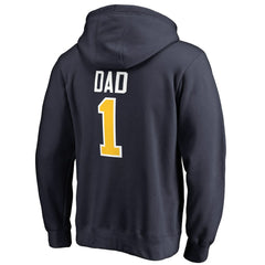 Navy Denver Nuggets #1 Dad Pullover Hoodie sale | NBA