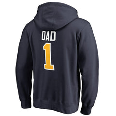 Navy Indiana Pacers #1 Dad Pullover Hoodie | NBA
