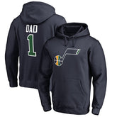 Navy Utah Jazz #1 Dad Pullover Hoodie | NBA