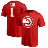 Red Atlanta Hawks #1 Dad T-Shirt | NBA