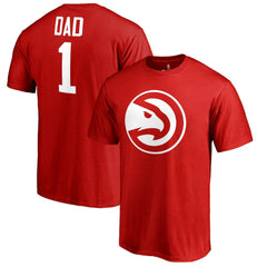 Red Atlanta Hawks #1 Dad T-Shirt | NBA