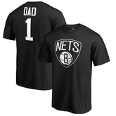 Black Brooklyn Nets #1 Dad T-Shirt | NBA