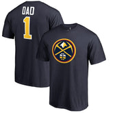 Navy Denver Nuggets #1 Dad T-Shirt sale | NBA