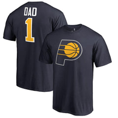 Navy Indiana Pacers #1 Dad T-Shirt | NBA