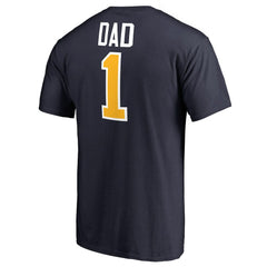 Navy Indiana Pacers #1 Dad T-Shirt | NBA