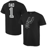 Black San Antonio Spurs #1 Dad T-Shirt | NBA