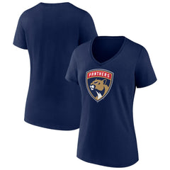 Florida Panthers Women's Primary Logo V-Neck T-Shirt - NHL T-shirts