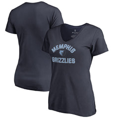 Navy Memphis Grizzlies Women's Overtime V-Neck T-Shirt | NBA