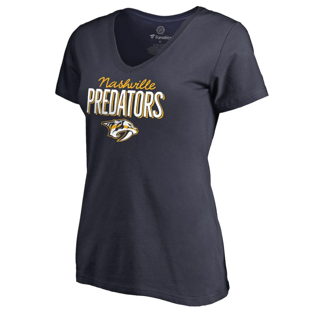 Nashville Predators Women's Nostalgia V-Neck T-Shirt - NHL T-shirts