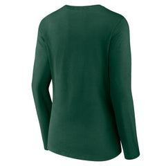 Athletics Women's Team Color Primary Logo V-Neck Long Sleeve T-Shirt - MLB T-shirts
