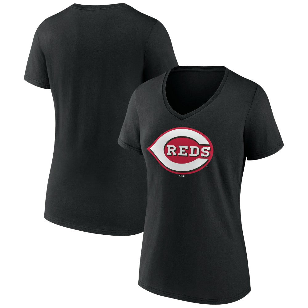 Cincinnati Reds Women's Secondary Color Primary Logo T-Shirt - MLB T-shirts