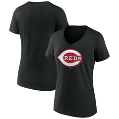 Cincinnati Reds Women's Secondary Color Primary Logo T-Shirt - MLB T-shirts