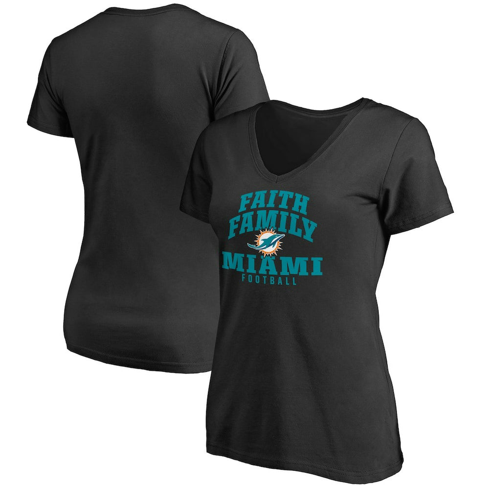 Miami Dolphins Women's Faith Family T-Shirt | NFL Outlet
