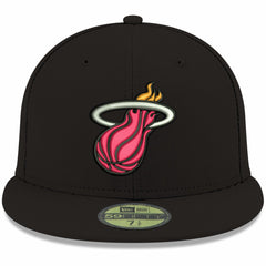 Black Miami Heat Team Color 59FIFTY Fitted Hat | NBA
