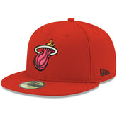 Red Miami Heat Team Color 59FIFTY Fitted Hat | NBA