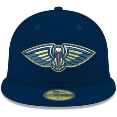 Navy New Orleans Pelicans Team Color 59FIFTY Fitted Hat | NBA