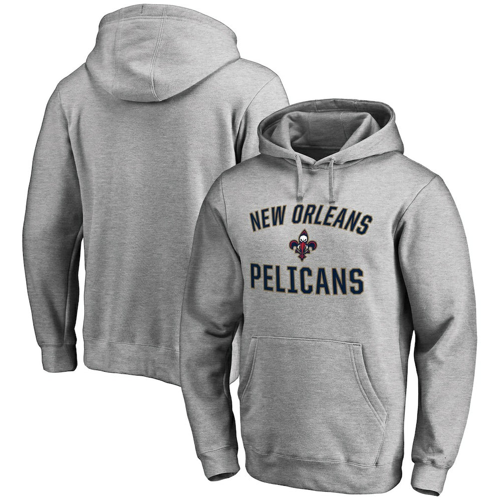 Ash New Orleans Pelicans Victory Arch Pullover Hoodie | NBA