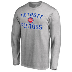 Ash Detroit Pistons Victory Arch Long Sleeve T-Shirt sale | NBA
