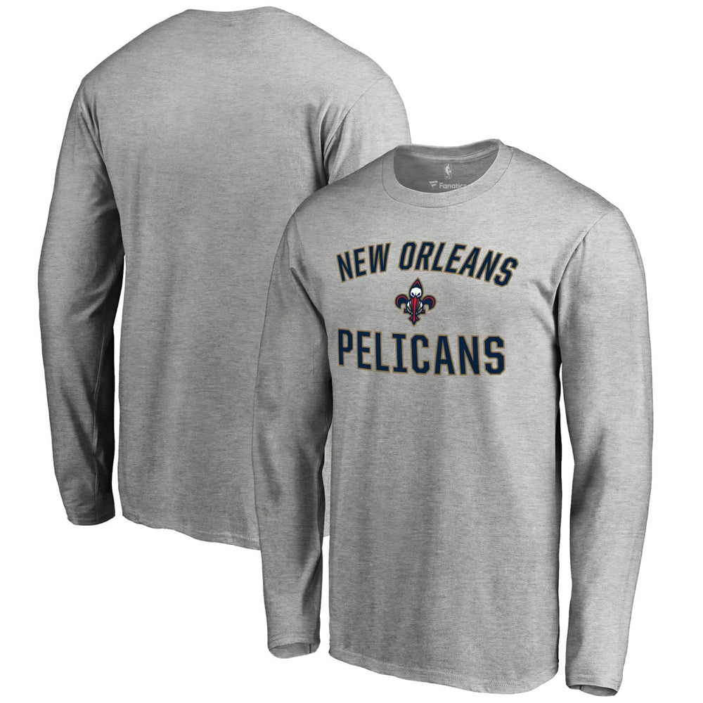 Ash New Orleans Pelicans Victory Arch Long Sleeve T-Shirt | NBA