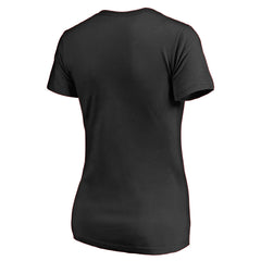 Black San Antonio Spurs Women's Primary Logo V-Neck T-Shirt | NBA