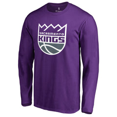 Purple Sacramento Kings Primary Logo 2 Long Sleeve T-Shirt | NBA