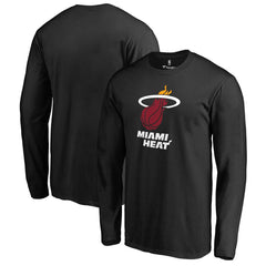 Black Miami Heat Primary Logo Long Sleeve T-Shirt | NBA