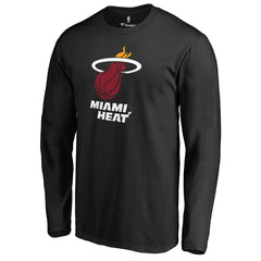 Black Miami Heat Primary Logo Long Sleeve T-Shirt | NBA