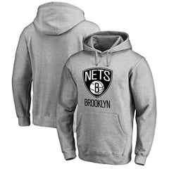 Heather Gray Brooklyn Nets Primary Logo Pullover Hoodie | NBA