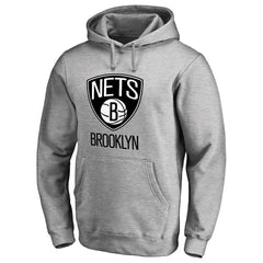 Heather Gray Brooklyn Nets Primary Logo Pullover Hoodie | NBA