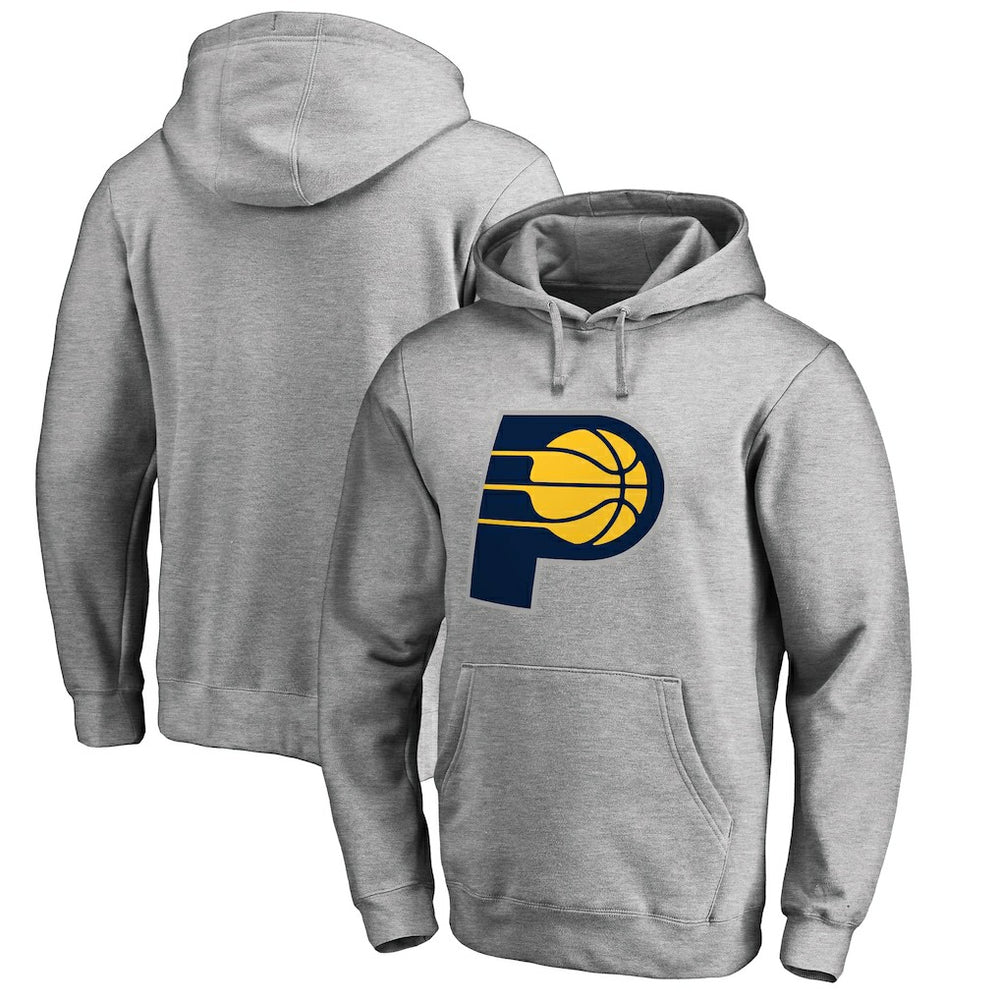 Heather Gray Indiana Pacers Primary Logo Pullover Hoodie | NBA