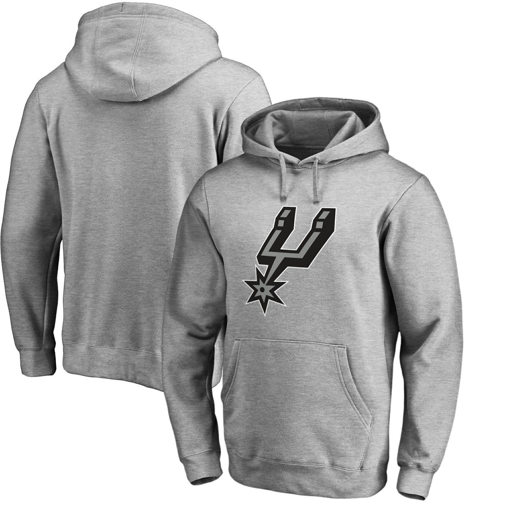 Heather Gray San Antonio Spurs Primary Logo Pullover Hoodie | NBA